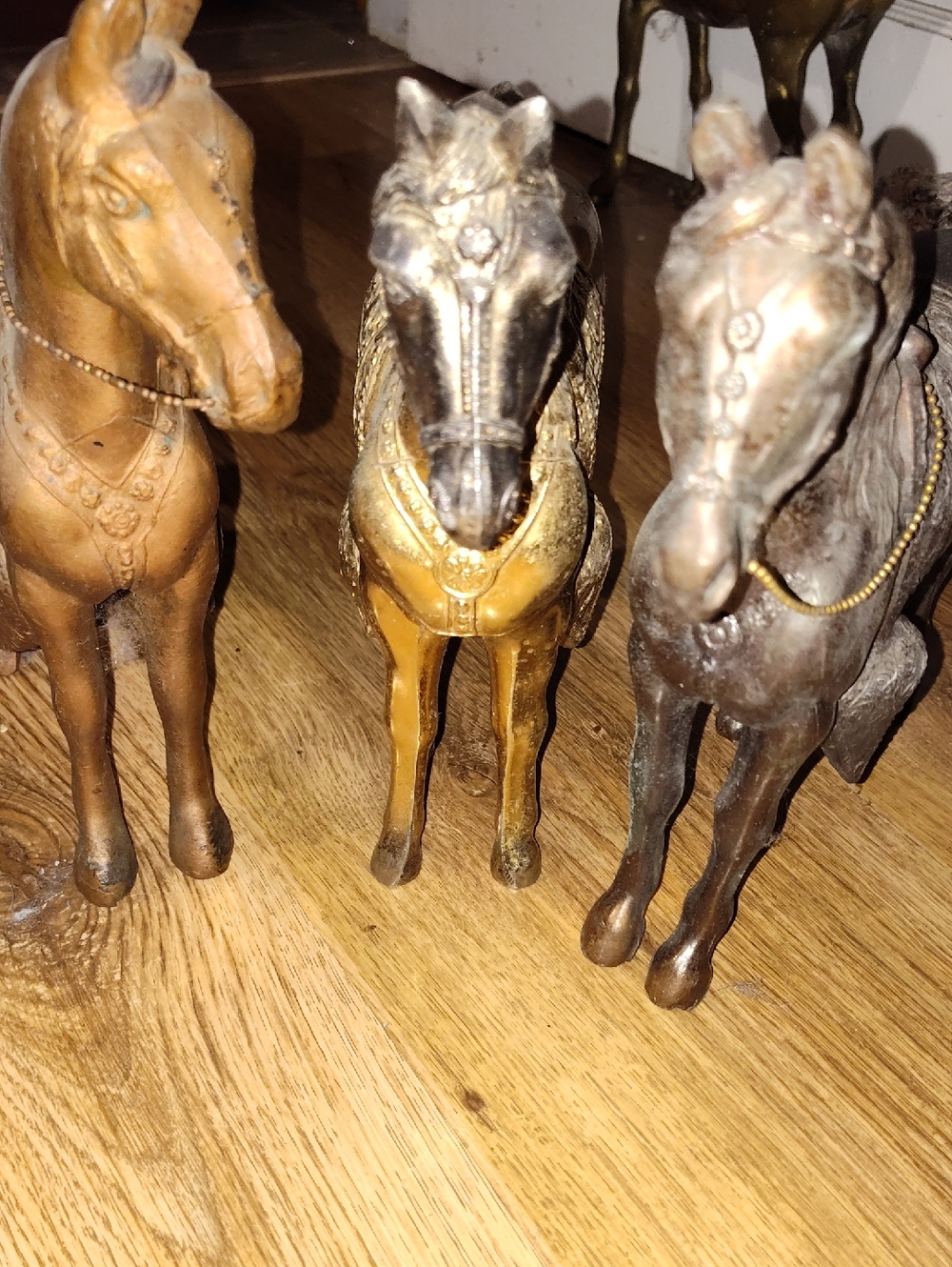 Vintage Clock Horses Set Of Three - Picture 6 of 8